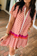 Tatum Geometric Ruffle Dress